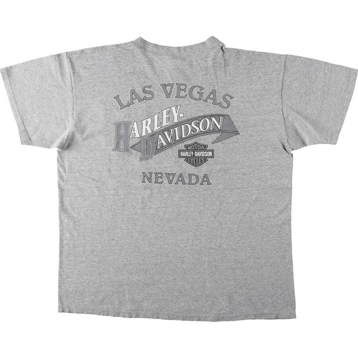 90'S Harley-Davidson Motorcycle Bike T-shirt Made in USA Men's XL Vintage unclear gray type Vintage Second Hand