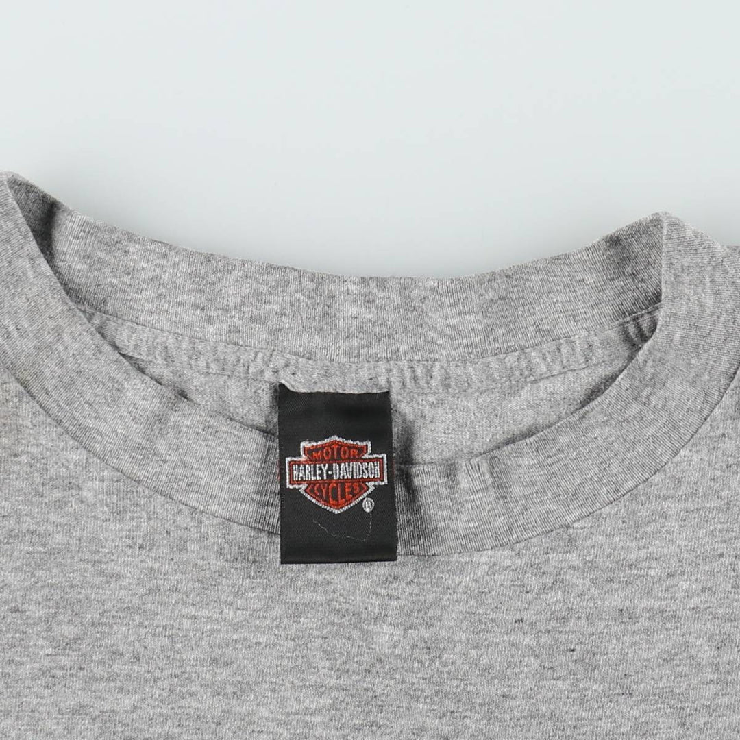 90'S Harley-Davidson Motorcycle Bike T-shirt Made in USA Men's XL Vintage unclear gray type Vintage Second Hand