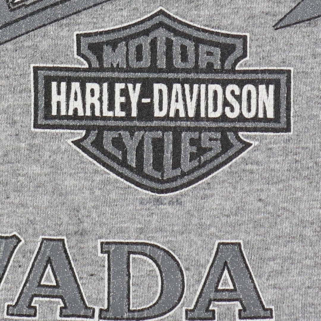 90'S Harley-Davidson Motorcycle Bike T-shirt Made in USA Men's XL Vintage unclear gray type Vintage Second Hand