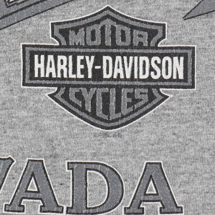 90'S Harley-Davidson Motorcycle Bike T-shirt Made in USA Men's XL Vintage unclear gray type Vintage Second Hand