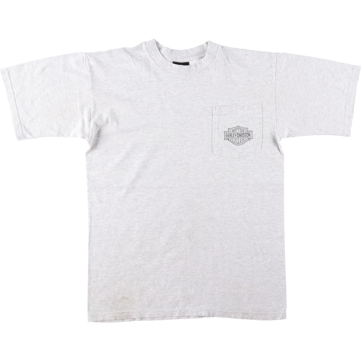90'S Harley-Davidson Motorcycle Bike T-shirt Made in USA Men's M Vintage cotton gray type Vintage Second Hand