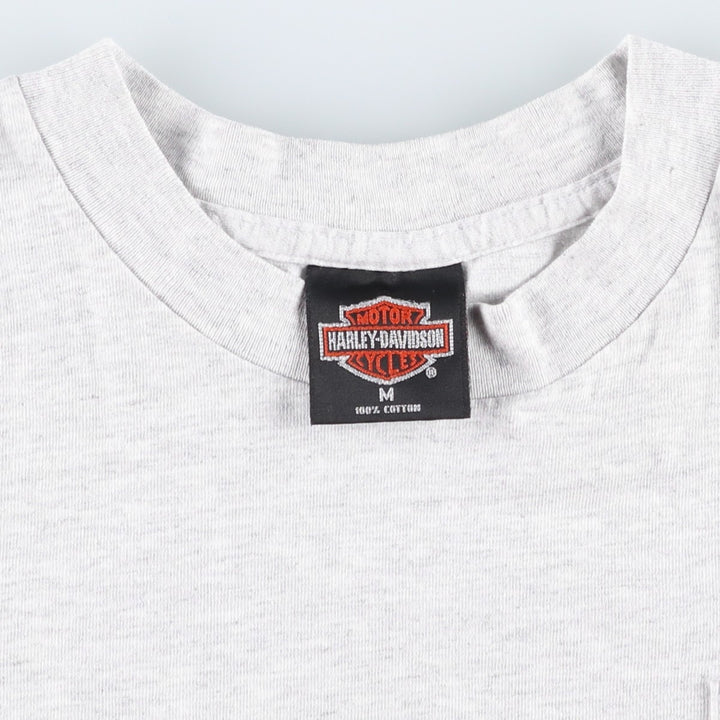 90'S Harley-Davidson Motorcycle Bike T-shirt Made in USA Men's M Vintage cotton gray type Vintage Second Hand
