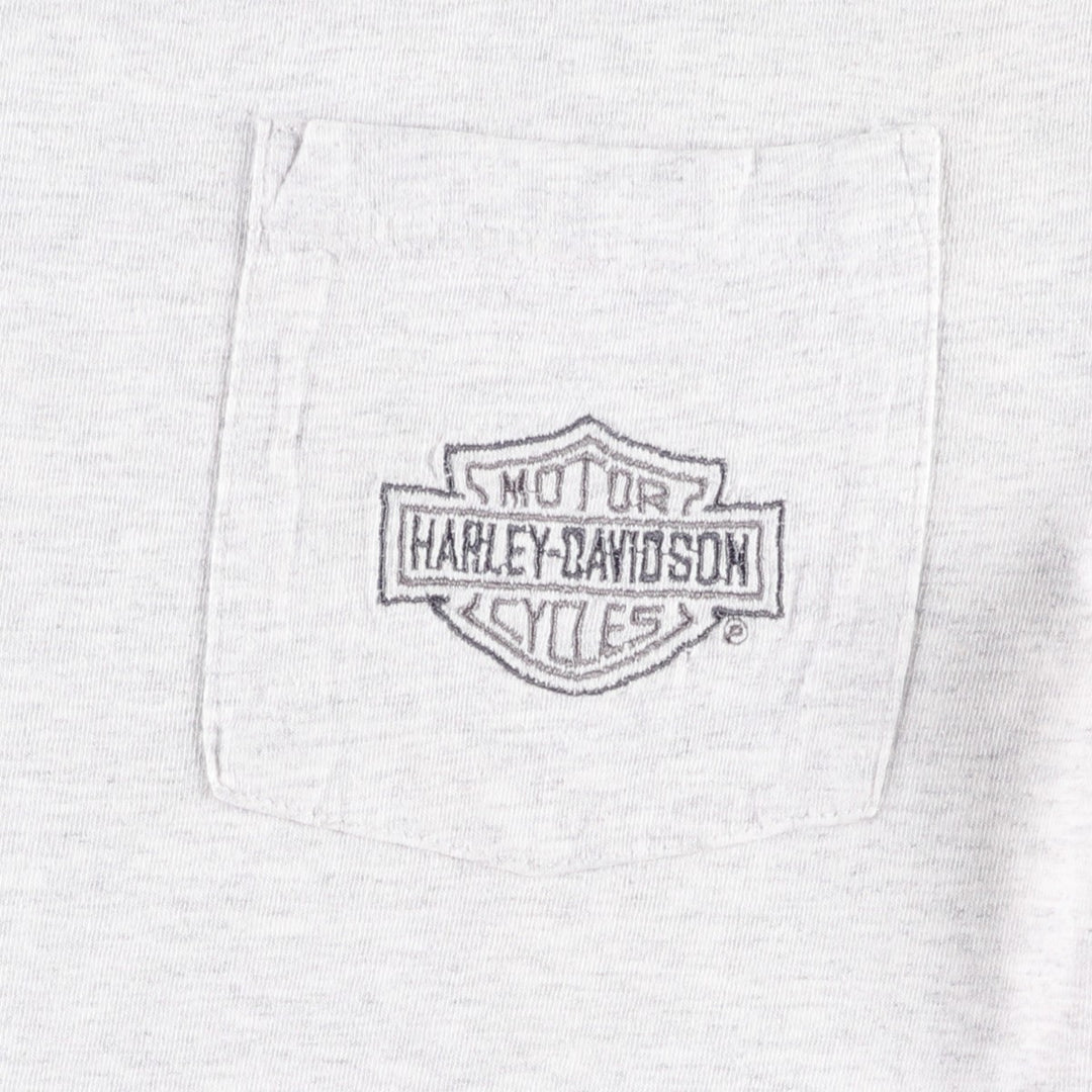 90'S Harley-Davidson Motorcycle Bike T-shirt Made in USA Men's M Vintage cotton gray type Vintage Second Hand