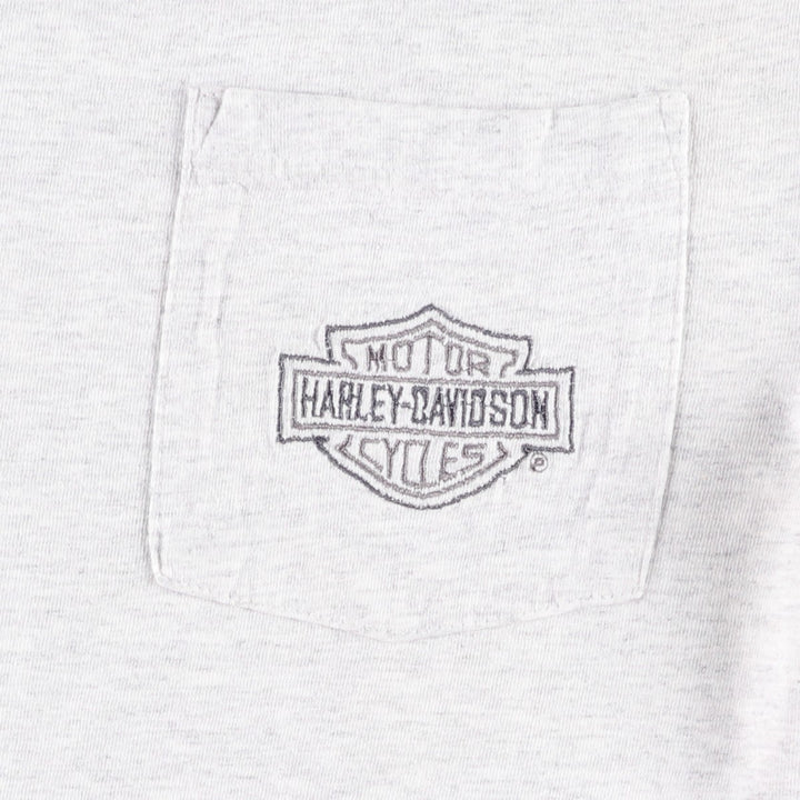 90'S Harley-Davidson Motorcycle Bike T-shirt Made in USA Men's M Vintage cotton gray type Vintage Second Hand