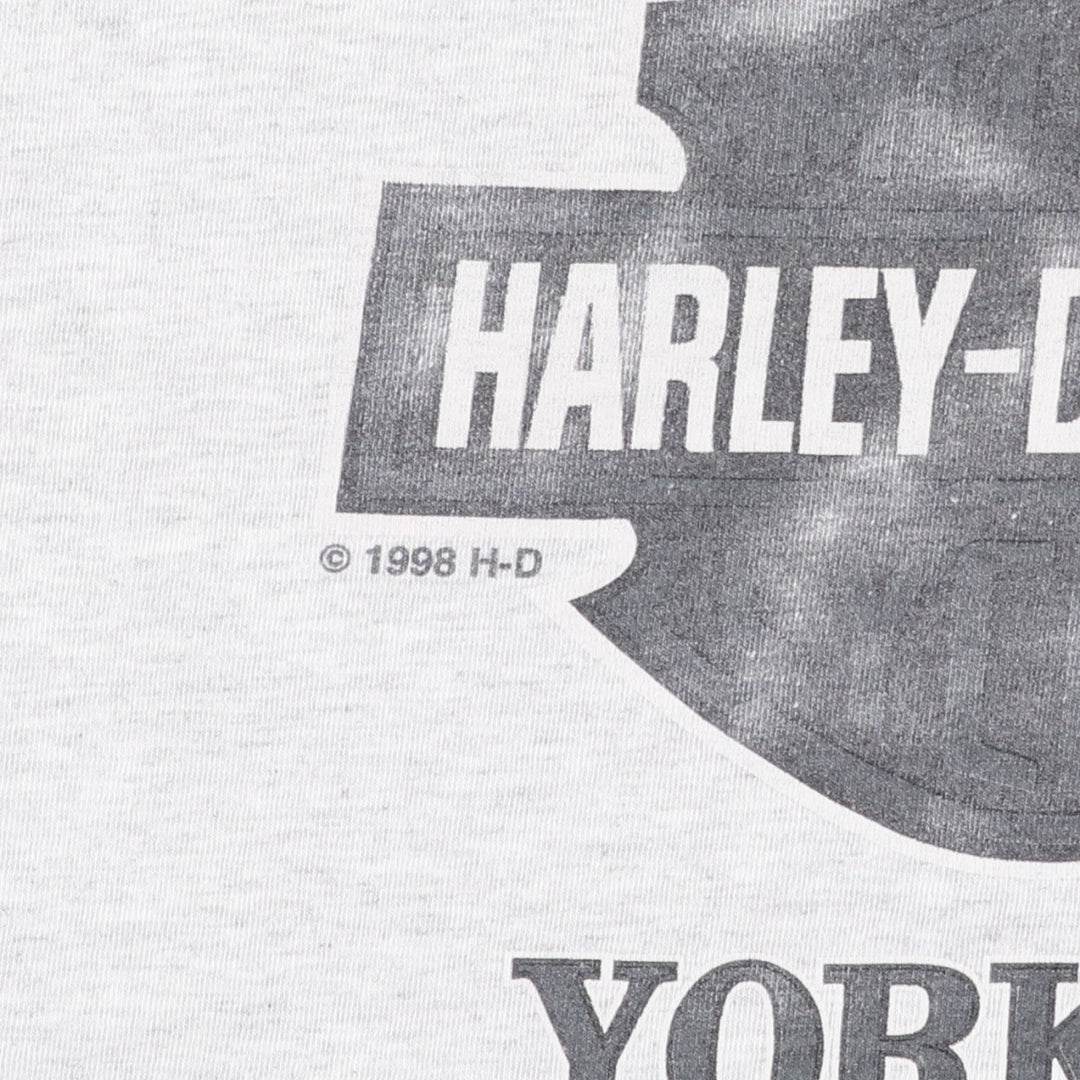 90'S Harley-Davidson Motorcycle Bike T-shirt Made in USA Men's M Vintage cotton gray type Vintage Second Hand