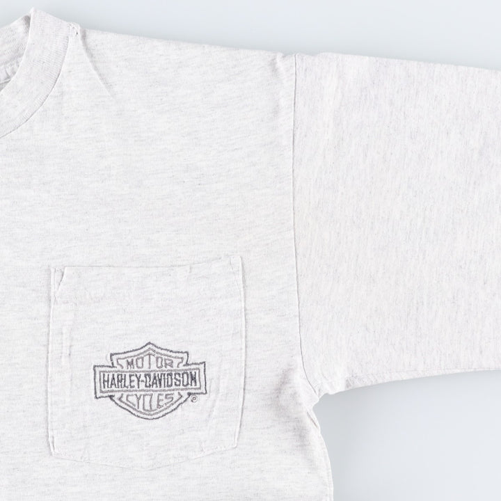 90'S Harley-Davidson Motorcycle Bike T-shirt Made in USA Men's M Vintage cotton gray type Vintage Second Hand