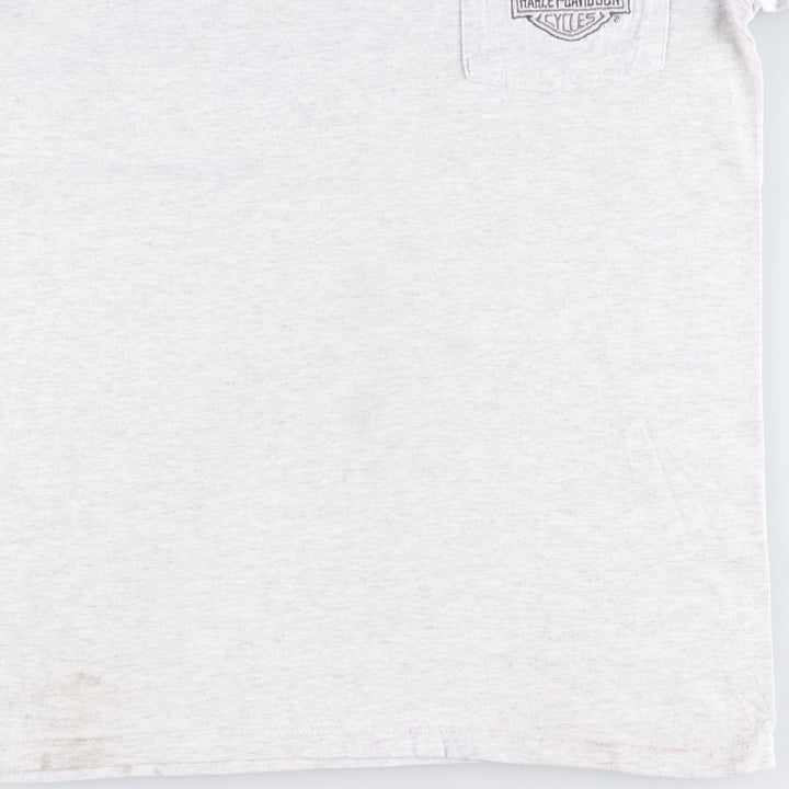 90'S Harley-Davidson Motorcycle Bike T-shirt Made in USA Men's M Vintage cotton gray type Vintage Second Hand