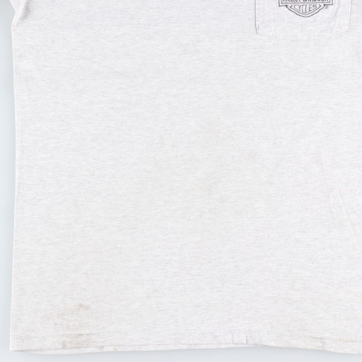 90'S Harley-Davidson Motorcycle Bike T-shirt Made in USA Men's M Vintage cotton gray type Vintage Second Hand