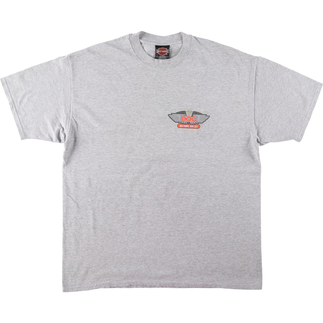 Harley-Davidson Motorcycle Bike T-shirt Made in USA Men's XL cotton gray type Vintage Second Hand