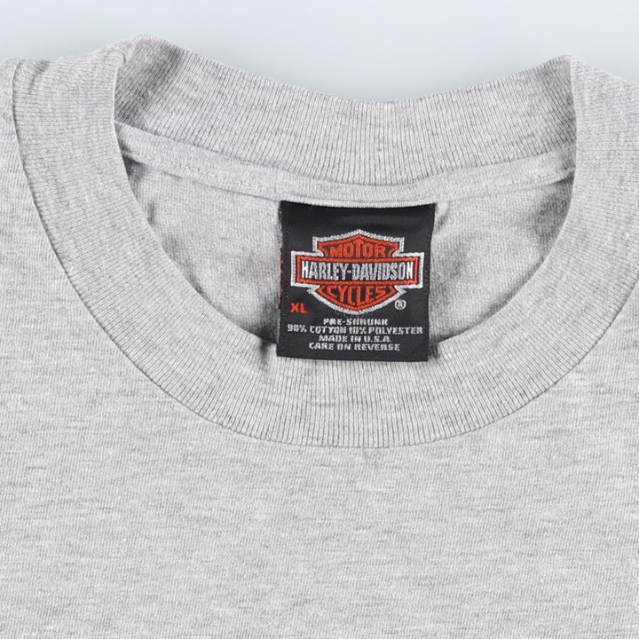 Harley-Davidson Motorcycle Bike T-shirt Made in USA Men's XL cotton gray type Vintage Second Hand