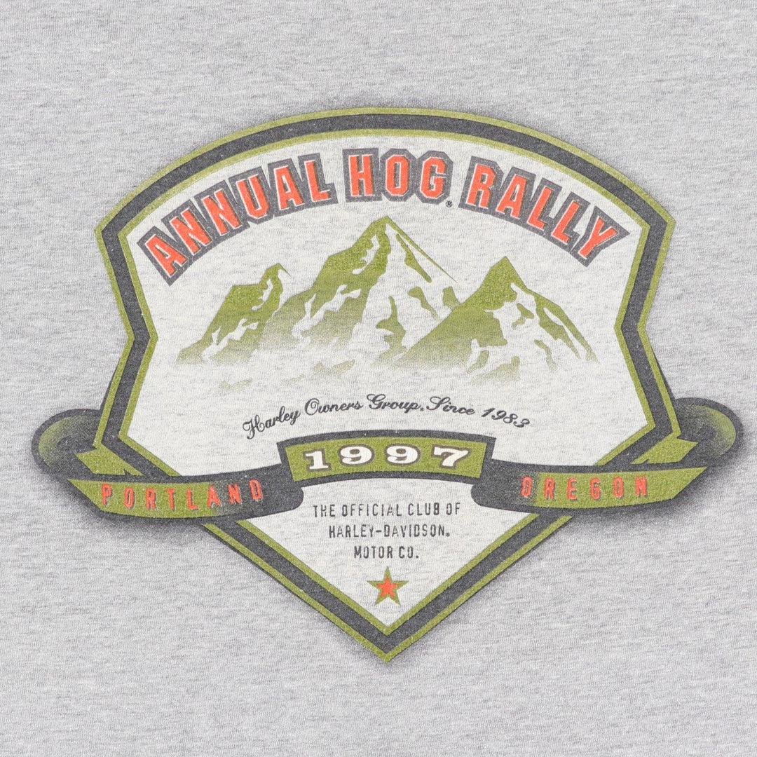 Harley-Davidson Motorcycle Bike T-shirt Made in USA Men's XL cotton gray type Vintage Second Hand