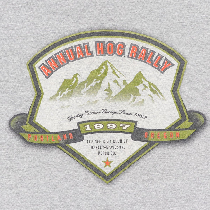Harley-Davidson Motorcycle Bike T-shirt Made in USA Men's XL cotton gray type Vintage Second Hand