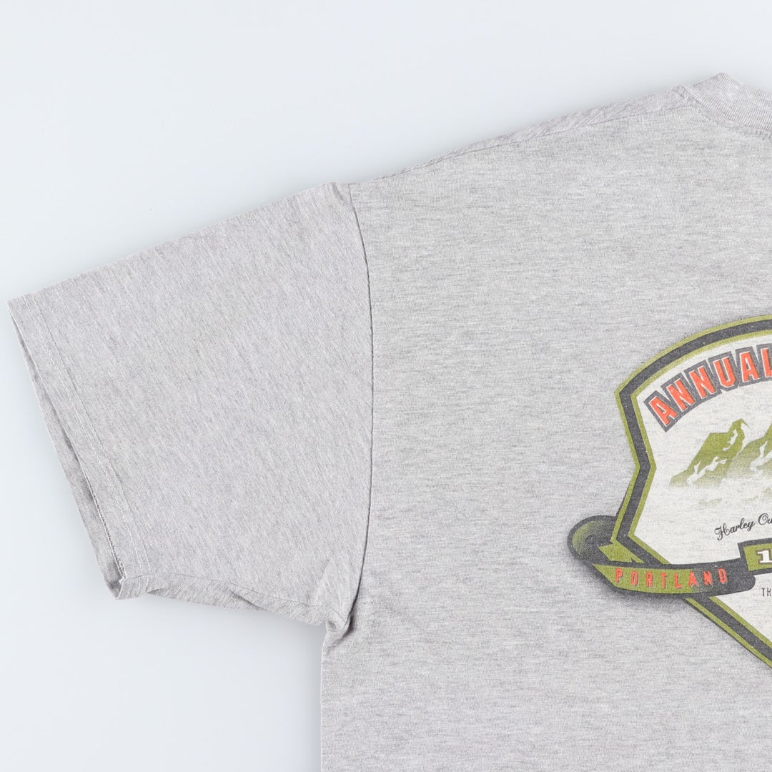 Harley-Davidson Motorcycle Bike T-shirt Made in USA Men's XL cotton gray type Vintage Second Hand