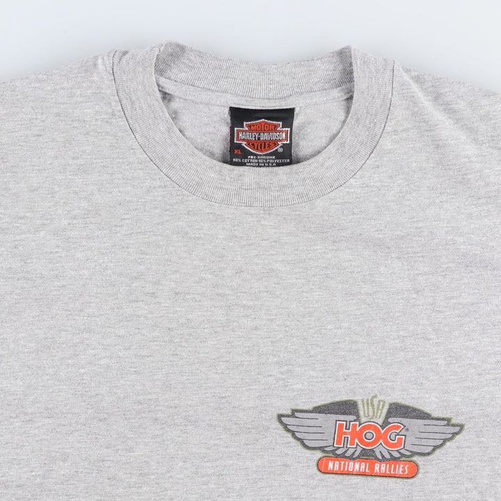Harley-Davidson Motorcycle Bike T-shirt Made in USA Men's XL cotton gray type Vintage Second Hand