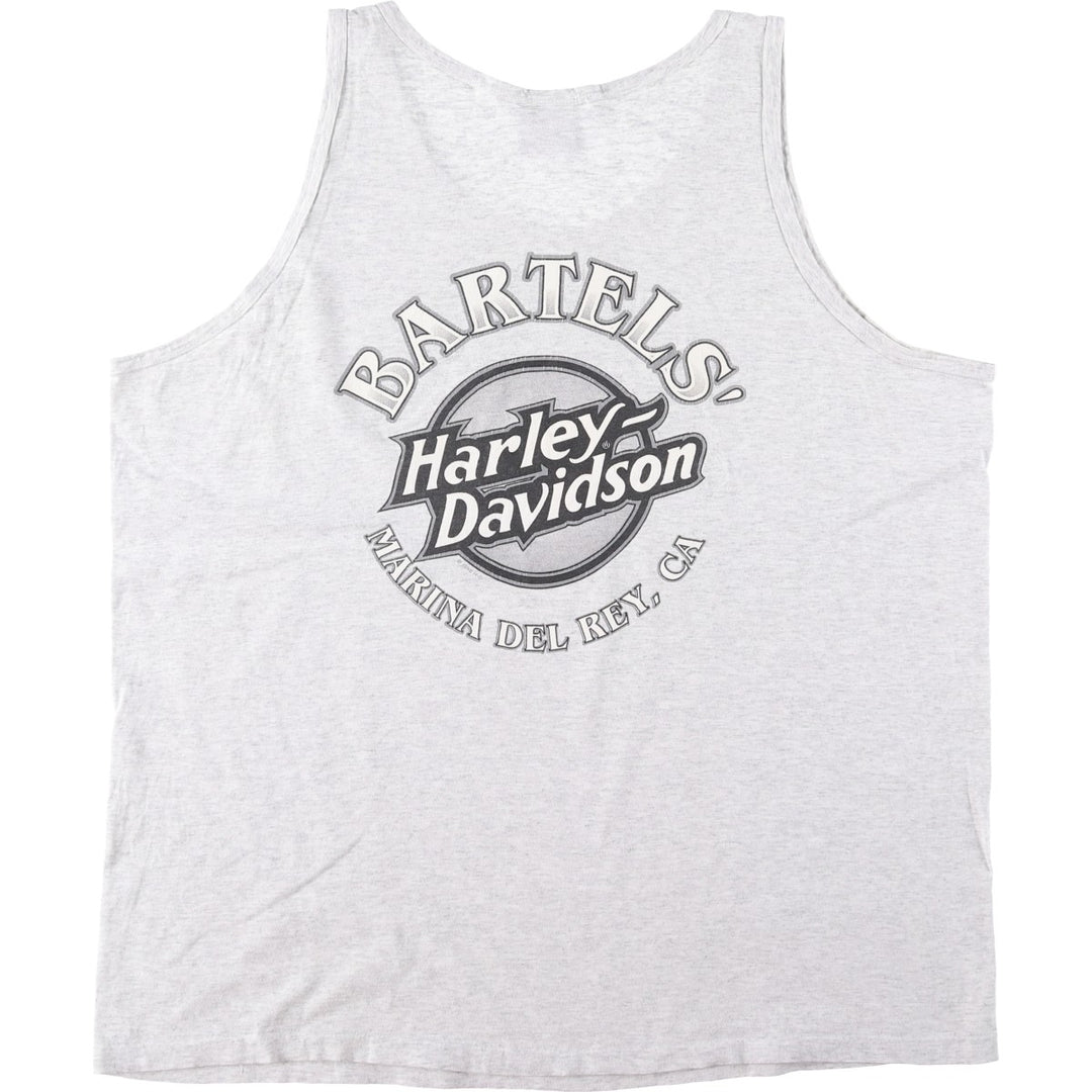 90'S Harley-Davidson Eagle Pattern Sleeveless Motorcycle T-Shirt, Made in USA, Vintage cotton gray type Vintage Second Hand