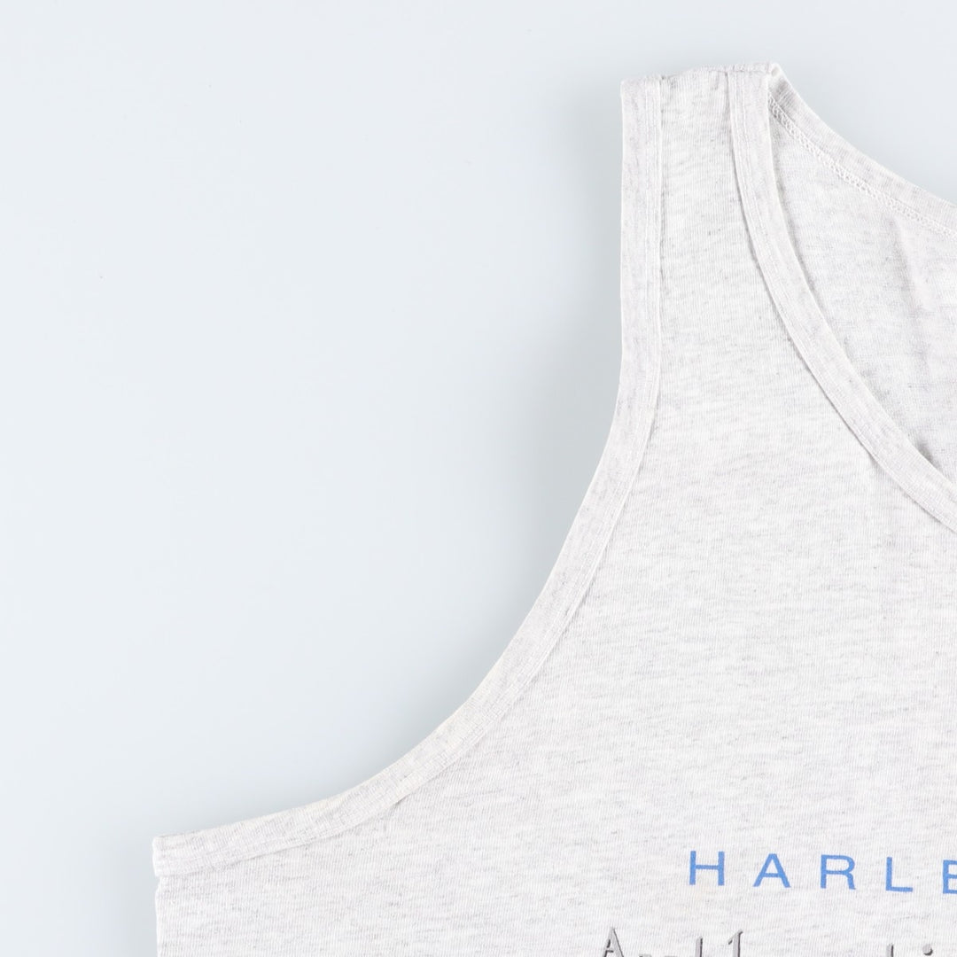 90'S Harley-Davidson Eagle Pattern Sleeveless Motorcycle T-Shirt, Made in USA, Vintage cotton gray type Vintage Second Hand