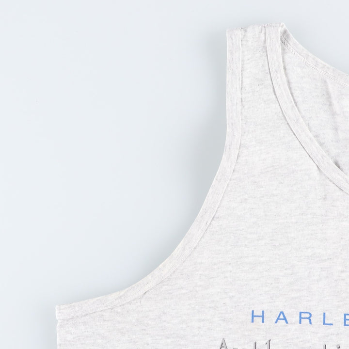 90'S Harley-Davidson Eagle Pattern Sleeveless Motorcycle T-Shirt, Made in USA, Vintage cotton gray type Vintage Second Hand