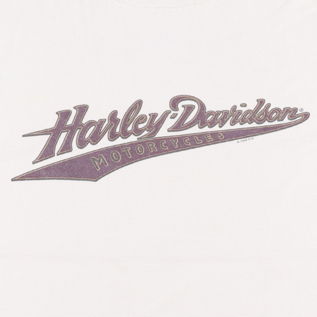 90'S Harley-Davidson Motorcycle Bike T-shirt Made in USA Men's XXL Vintage cotton white type Vintage Second Hand