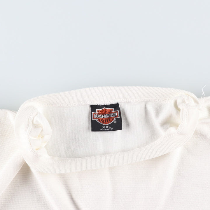 90'S Harley-Davidson Motorcycle Bike T-shirt Made in USA Men's XXL Vintage cotton white type Vintage Second Hand