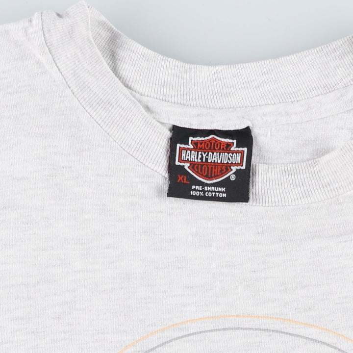 90'S Harley-Davidson Motorcycle Bike T-shirt Made in USA Men's XL Vintage cotton gray type Vintage Second Hand