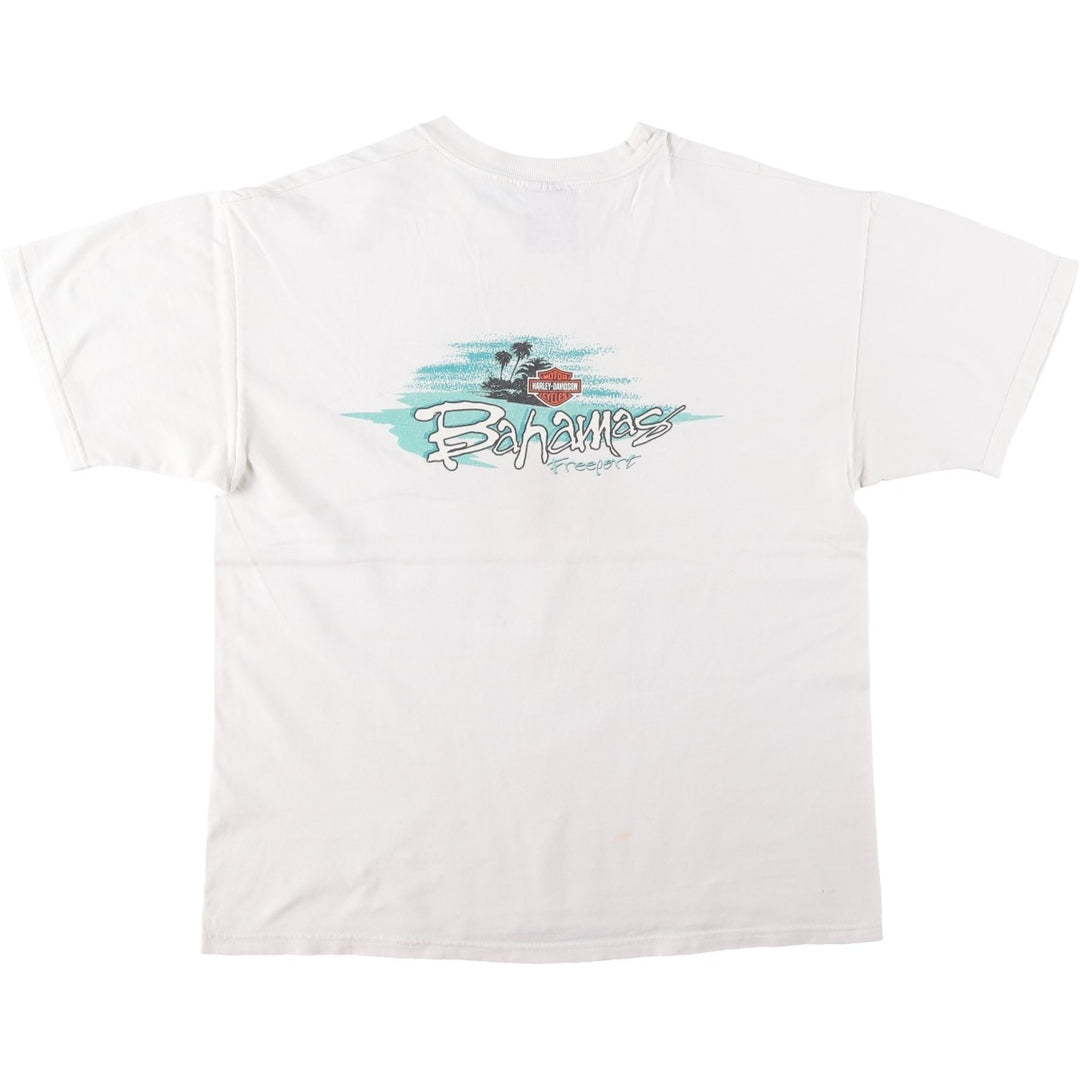 90'S Harley-Davidson Motorcycle Bike T-shirt Made in USA Men's L Vintage cotton white type Vintage Second Hand