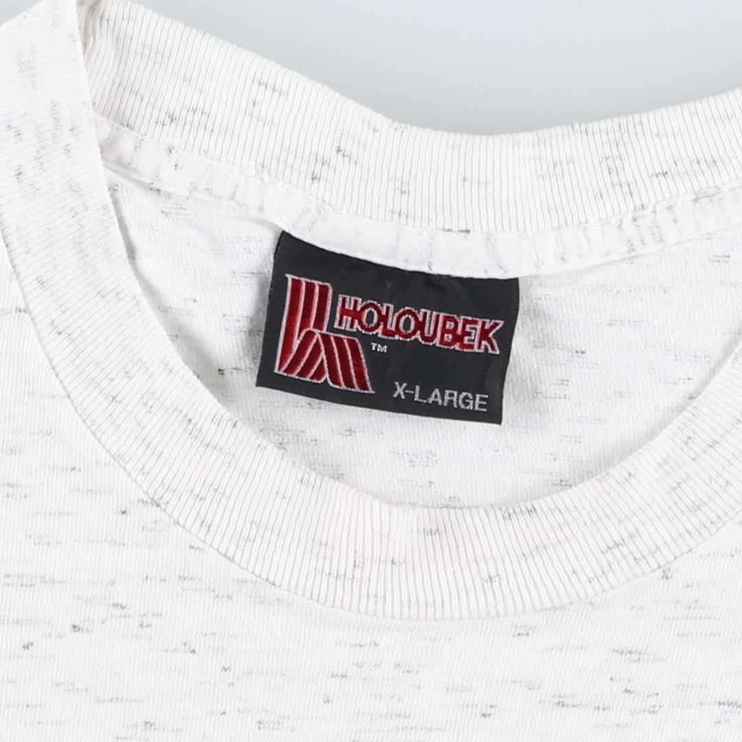 90'S HOLOUBEK Harley-Davidson Snake/Python Pattern Motorcycle T-Shirt, Made in USA, Vintage cotton white type Vintage Second Hand