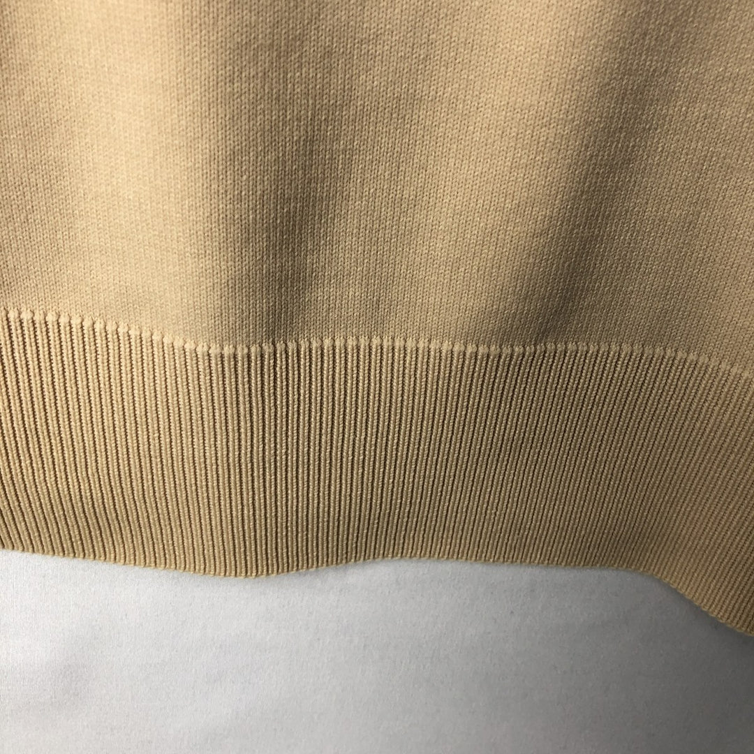 THANE BAN-LON Short-Sleeve Knit Sweater, Made in USA, Men's Size S (Equivalent), Vintage Nylon Beige type Vintage Second Hand