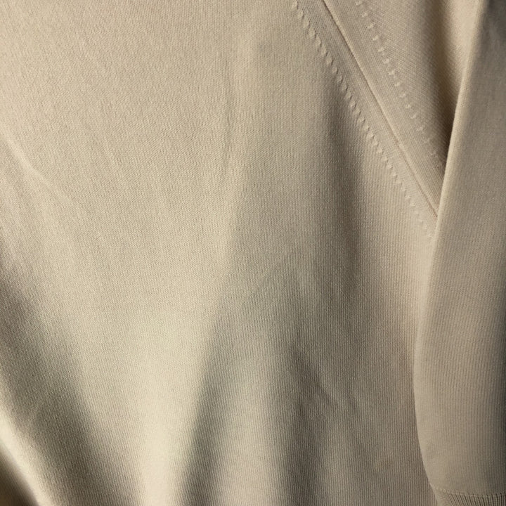 THANE BAN-LON Short-Sleeve Knit Sweater, Made in USA, Men's Size S (Equivalent), Vintage Nylon Beige type Vintage Second Hand