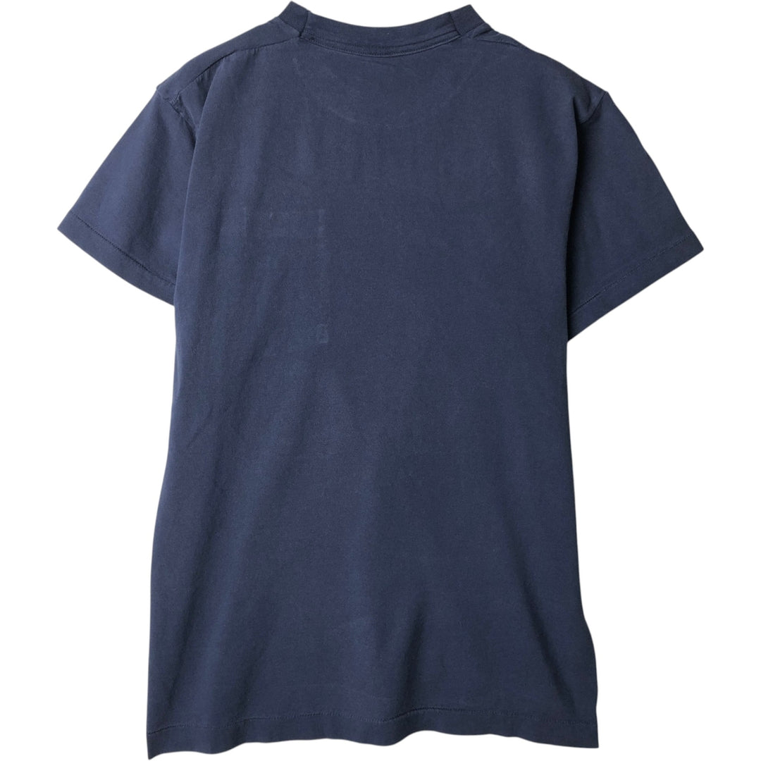 90'S Fruit of the Loom plain pocket T-shirt made in the USA, men's size L, vintage cotton navy blue type Vintage Second Hand