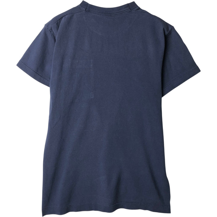 90'S Fruit of the Loom plain pocket T-shirt made in the USA, men's size L, vintage cotton navy blue type Vintage Second Hand