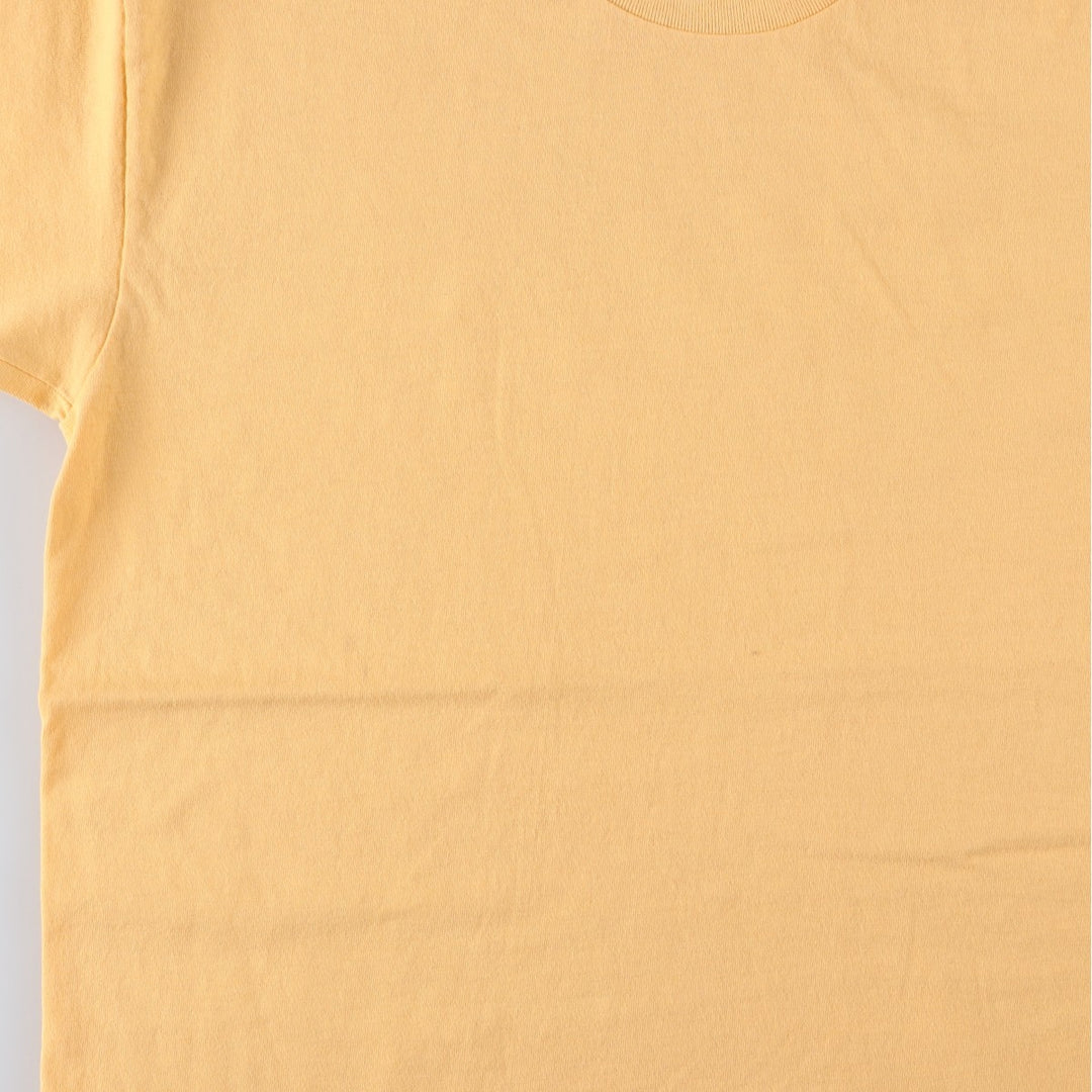 90'S Anvil Plain T-Shirt, Men's Size L (Equivalent), Vintage cotton yellow type Vintage Second Hand