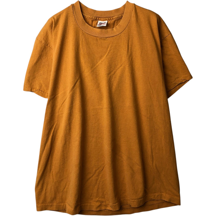 Vintage 90'S Anvil plain T-shirt, Made in USA, Men's XL cotton ocher yellow type Vintage Second Hand