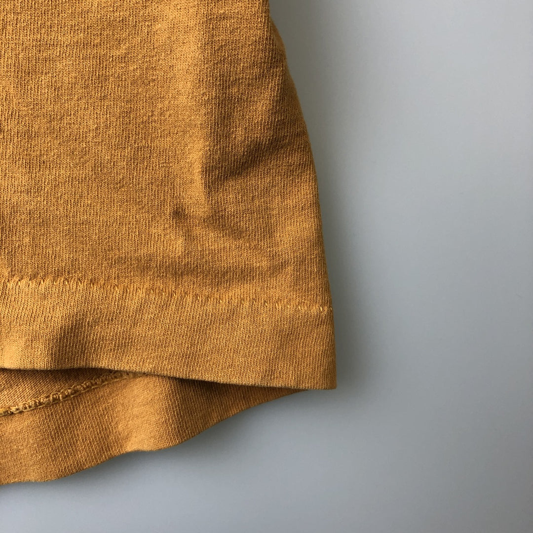 Vintage 90'S Anvil plain T-shirt, Made in USA, Men's XL cotton ocher yellow type Vintage Second Hand