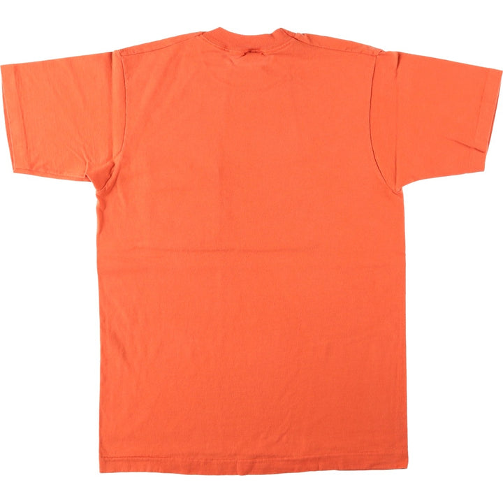 90'S Plain Pocket T-Shirt, Made in USA, Men's Size M (Equivalent), Vintage cotton orange type Vintage Second Hand