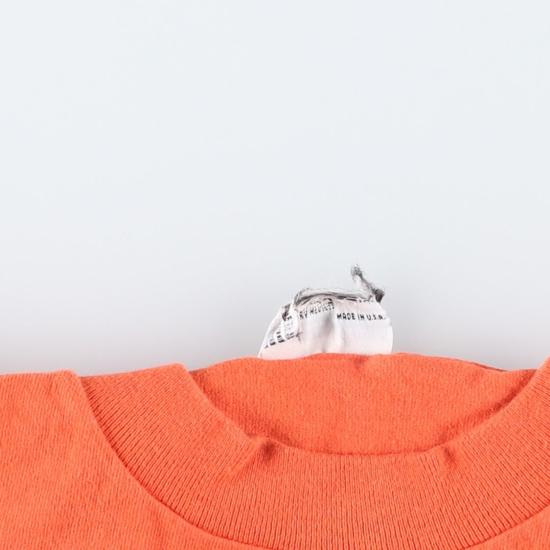 90'S Plain Pocket T-Shirt, Made in USA, Men's Size M (Equivalent), Vintage cotton orange type Vintage Second Hand