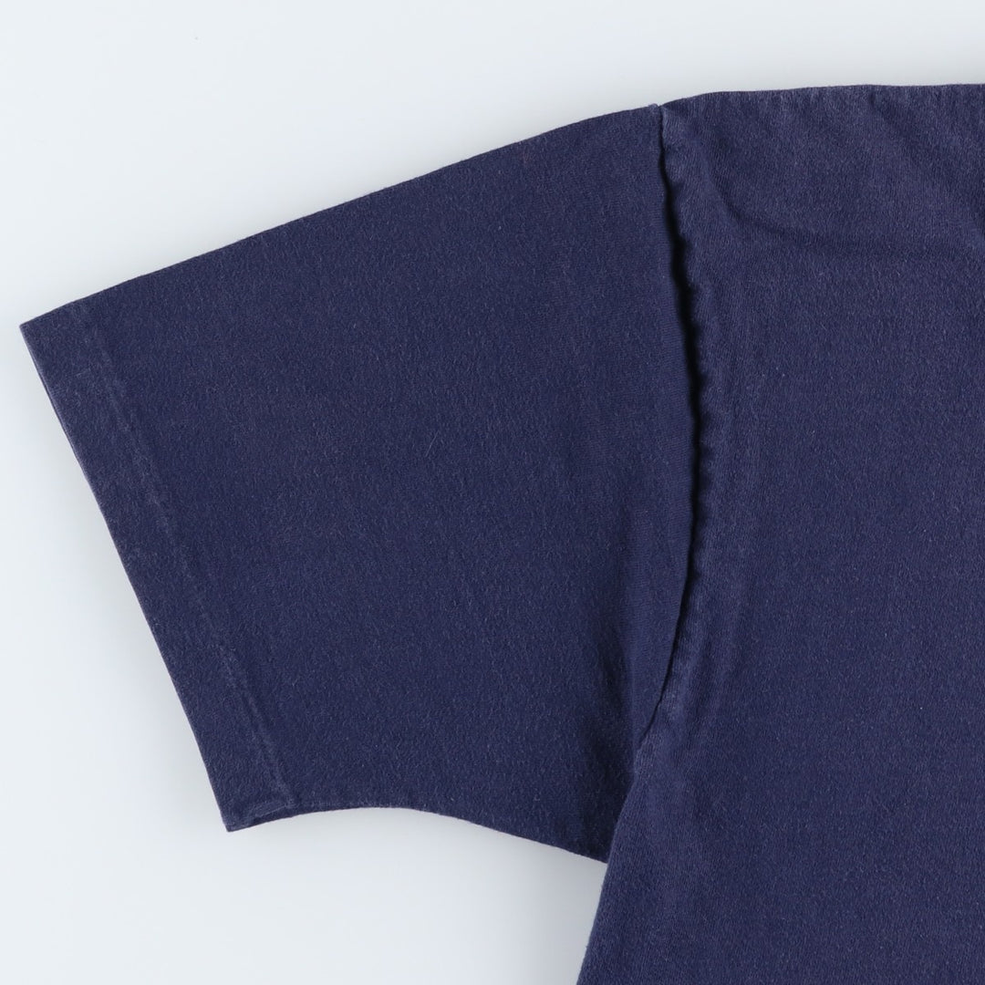 90'S Town Craft Plain Pocket T-Shirt, Made in USA, Men's Size L (Equivalent), Vintage cotton navy blue type Vintage Second Hand