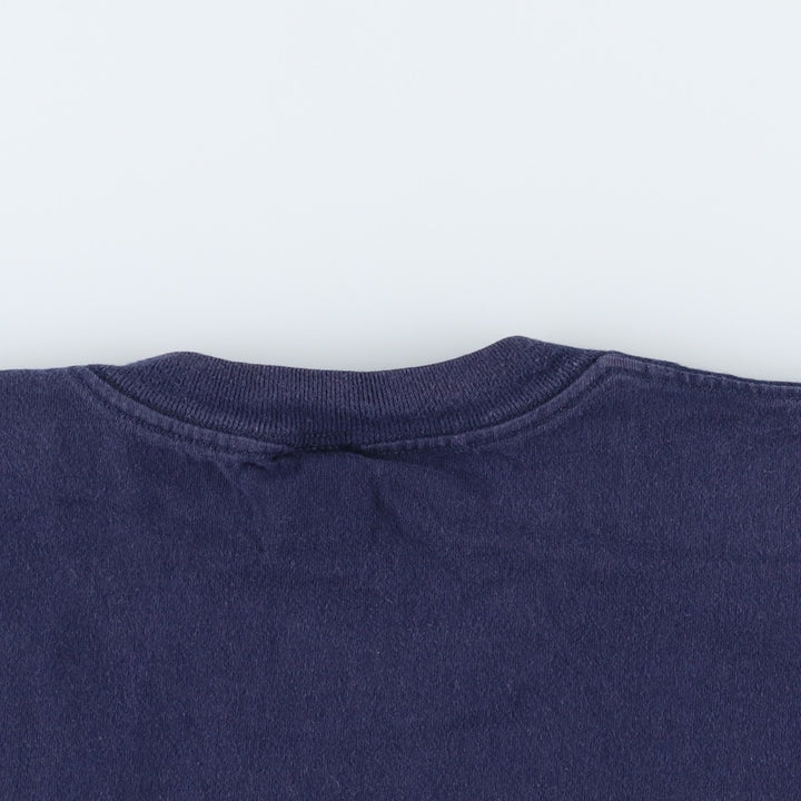 90'S Town Craft Plain Pocket T-Shirt, Made in USA, Men's Size L (Equivalent), Vintage cotton navy blue type Vintage Second Hand