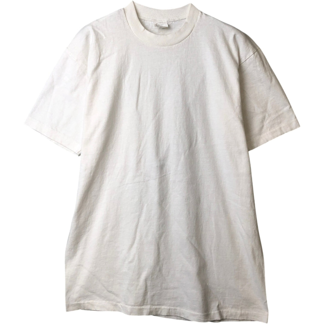 80s-90'S Sears plain t-shirt, made in USA, men's size M equivalent, vintage. cotton white type Vintage Second Hand