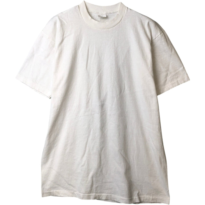 80s-90'S Sears plain t-shirt, made in USA, men's size M equivalent, vintage. cotton white type Vintage Second Hand
