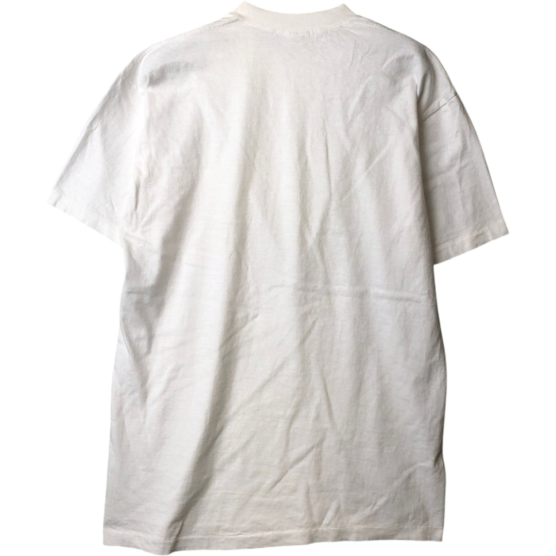 80s-90'S Sears plain t-shirt, made in USA, men's size M equivalent, vintage. cotton white type Vintage Second Hand