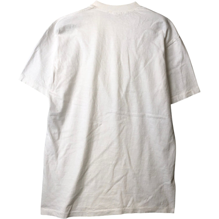 80s-90'S Sears plain t-shirt, made in USA, men's size M equivalent, vintage. cotton white type Vintage Second Hand