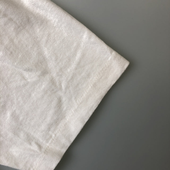 80s-90'S Sears plain t-shirt, made in USA, men's size M equivalent, vintage. cotton white type Vintage Second Hand