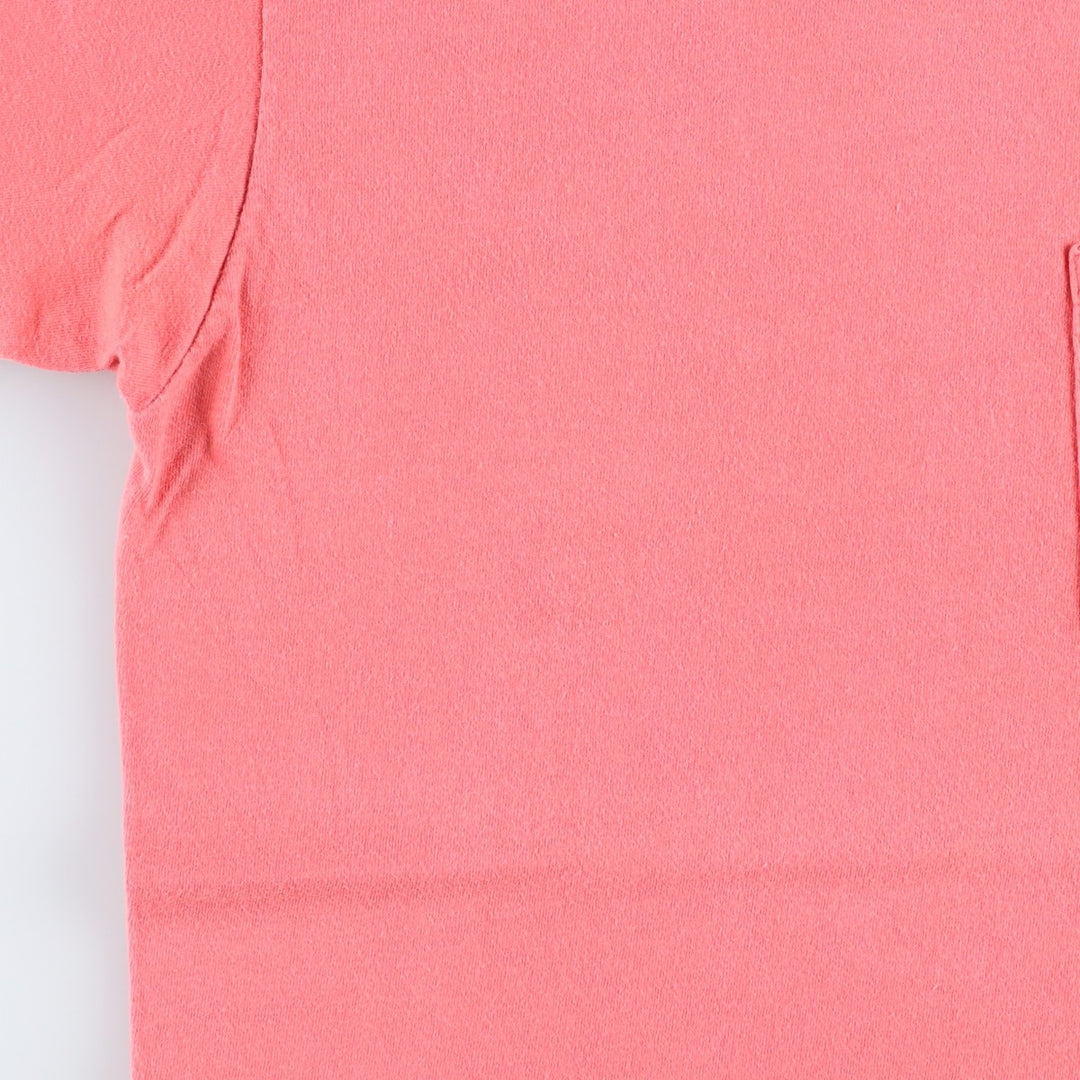 90'S JCPenney Plain Pocket T-Shirt, Made in USA, Men's Size M (Equivalent), Vintage cotton pink type Vintage Second Hand