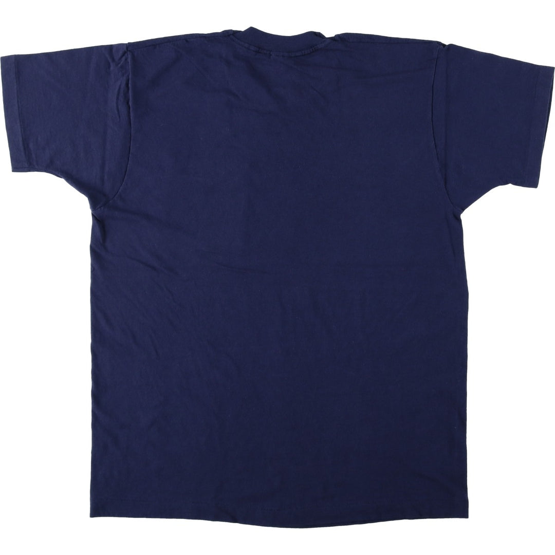 90'S Fruit of the Loom plain pocket T-shirt made in the USA, men's XL size, vintage cotton navy blue type Vintage Second Hand
