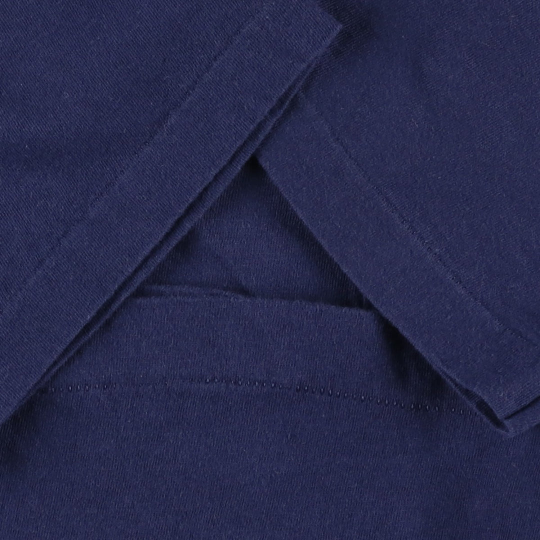 90'S Fruit of the Loom plain pocket T-shirt made in the USA, men's XL size, vintage cotton navy blue type Vintage Second Hand