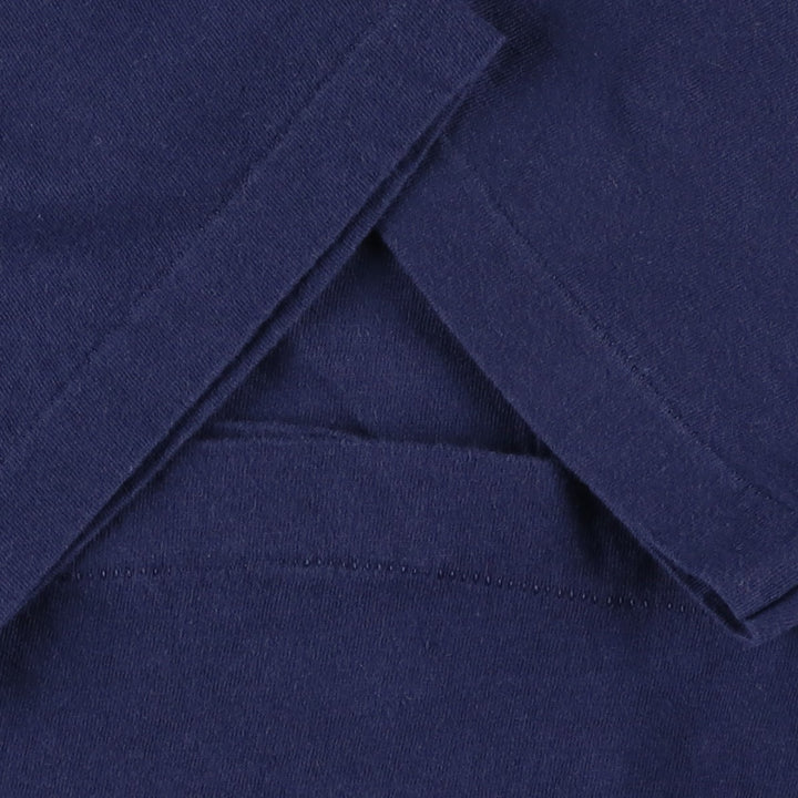 90'S Fruit of the Loom plain pocket T-shirt made in the USA, men's XL size, vintage cotton navy blue type Vintage Second Hand