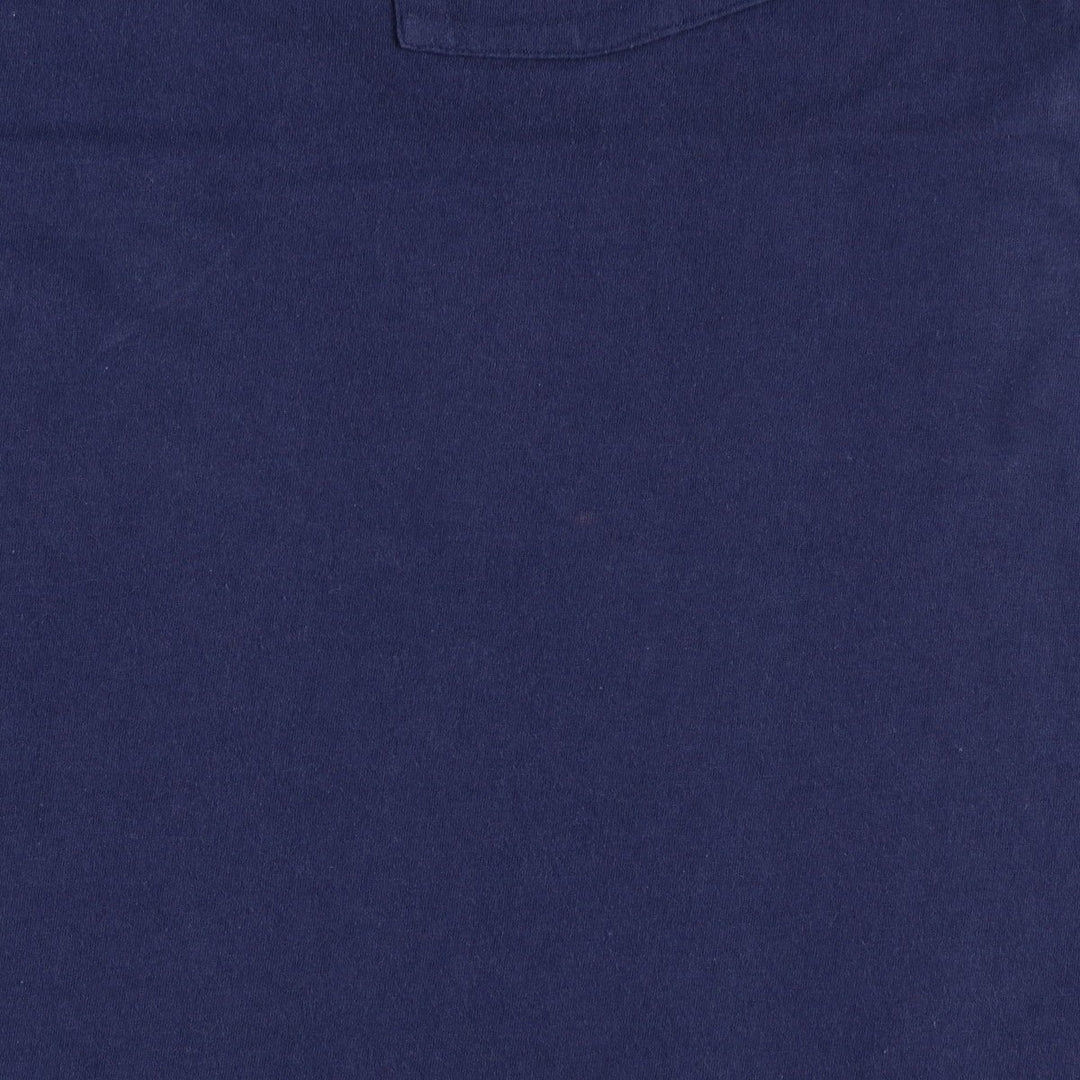 90'S Fruit of the Loom plain pocket T-shirt made in the USA, men's XL size, vintage cotton navy blue type Vintage Second Hand