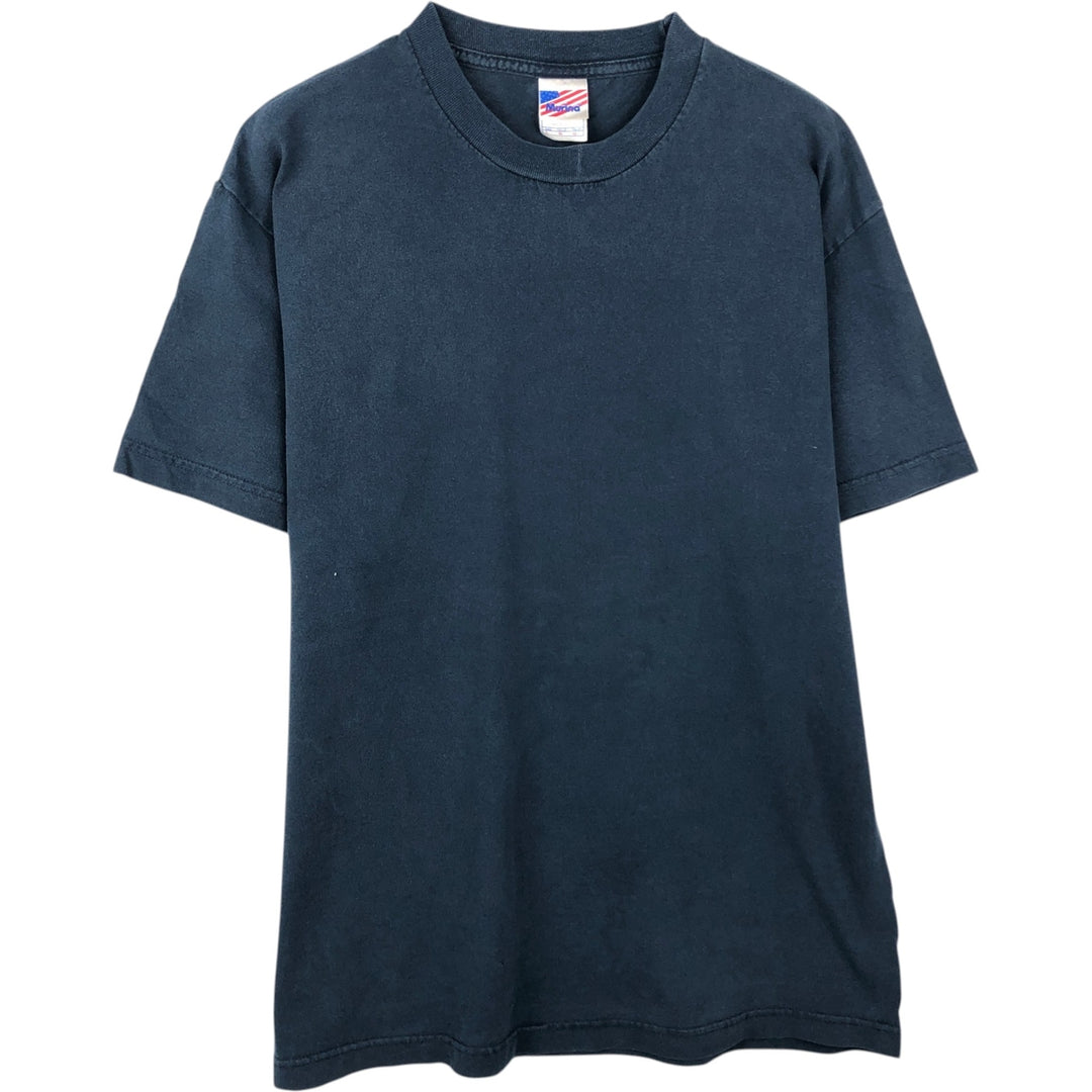 90s-00'S Murina Plain T-shirt, Made in USA, Men's Size L cotton navy blue type Vintage Second Hand