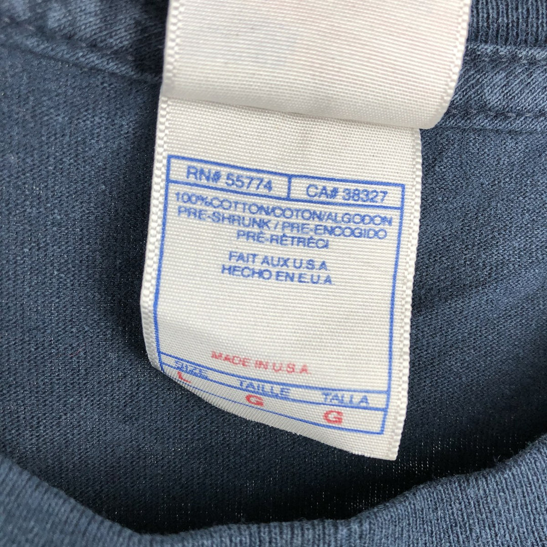 90s-00'S Murina Plain T-shirt, Made in USA, Men's Size L cotton navy blue type Vintage Second Hand