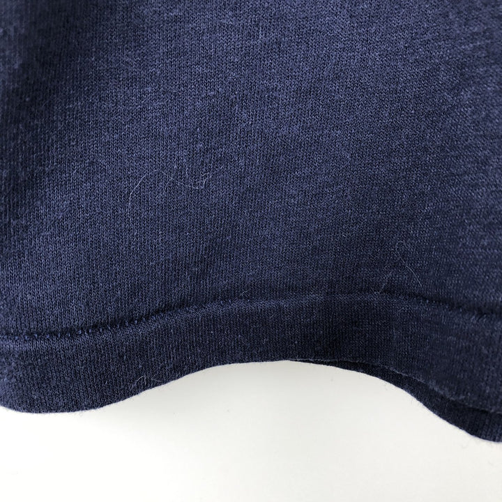 80'S 5050 Plain Pocket T-Shirt, Made in USA, Men's XL equivalent, Vintage polyester navy blue type Vintage Second Hand